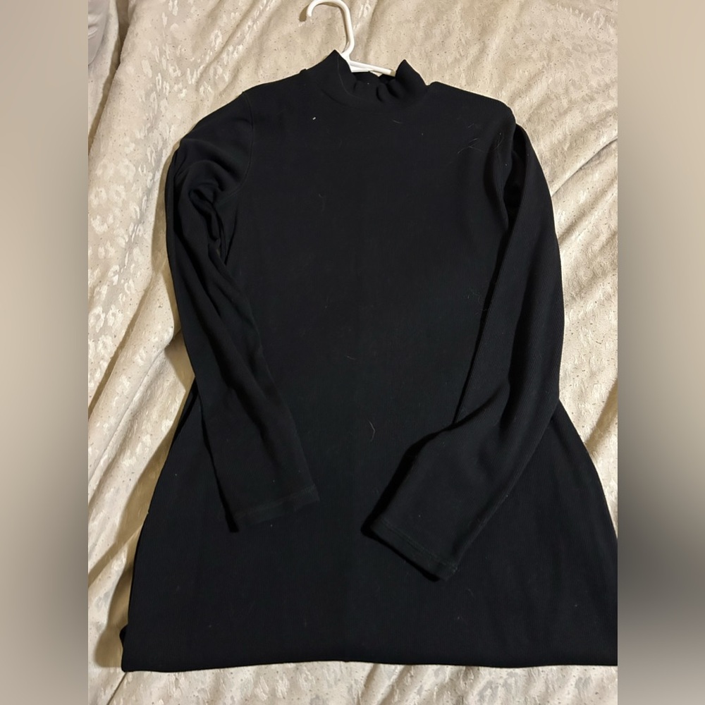 Black long sleeve dress fitted